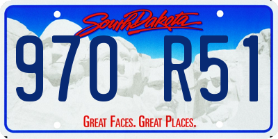 SD license plate 97OR51
