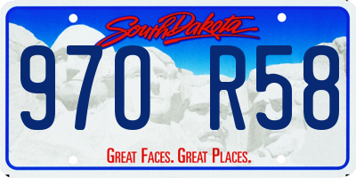 SD license plate 97OR58