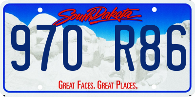 SD license plate 97OR86