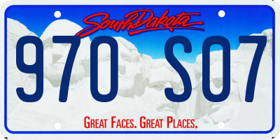 SD license plate 97OS07