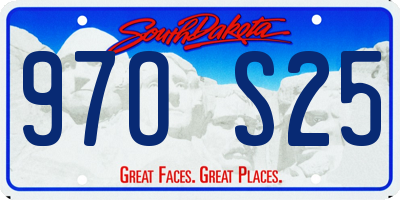 SD license plate 97OS25