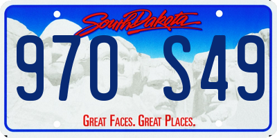 SD license plate 97OS49