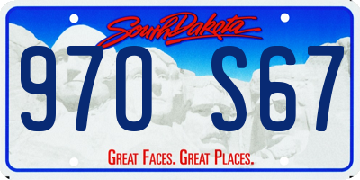 SD license plate 97OS67