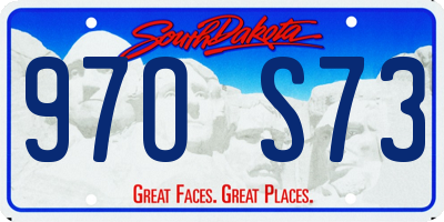 SD license plate 97OS73
