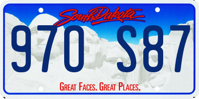 SD license plate 97OS87