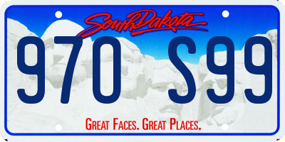 SD license plate 97OS99