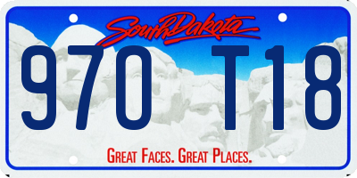 SD license plate 97OT18