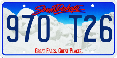 SD license plate 97OT26