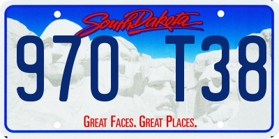 SD license plate 97OT38