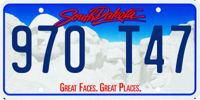 SD license plate 97OT47