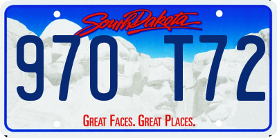 SD license plate 97OT72