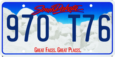 SD license plate 97OT76