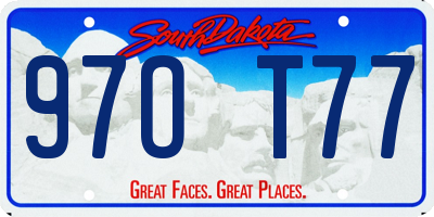 SD license plate 97OT77