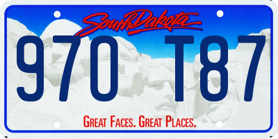 SD license plate 97OT87