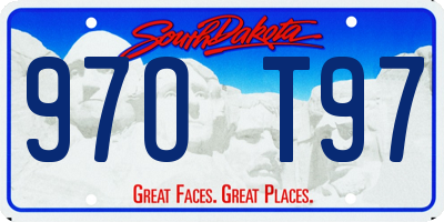 SD license plate 97OT97