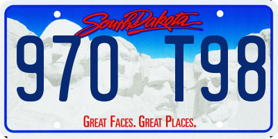 SD license plate 97OT98