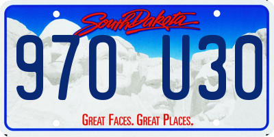 SD license plate 97OU30