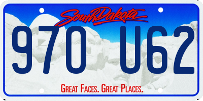 SD license plate 97OU62
