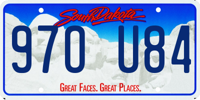 SD license plate 97OU84