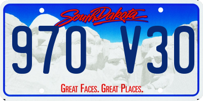 SD license plate 97OV30