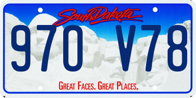 SD license plate 97OV78