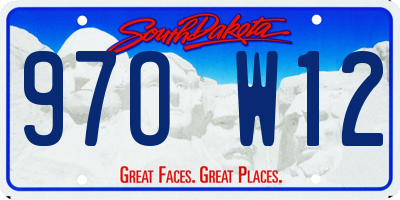SD license plate 97OW12