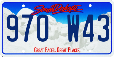 SD license plate 97OW43