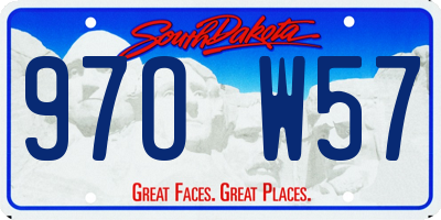 SD license plate 97OW57