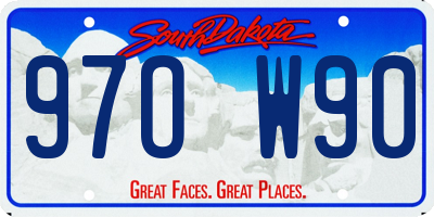 SD license plate 97OW90