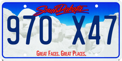 SD license plate 97OX47