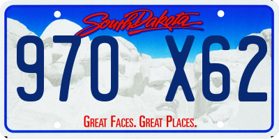 SD license plate 97OX62