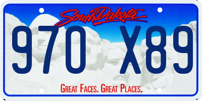 SD license plate 97OX89
