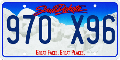SD license plate 97OX96