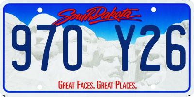 SD license plate 97OY26