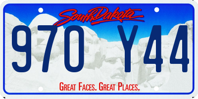 SD license plate 97OY44