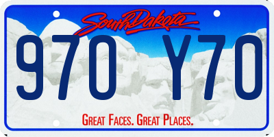 SD license plate 97OY70