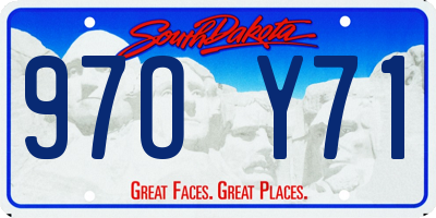 SD license plate 97OY71