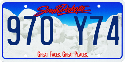 SD license plate 97OY74