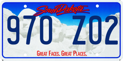 SD license plate 97OZ02