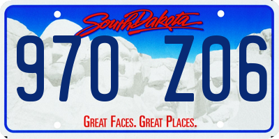 SD license plate 97OZ06