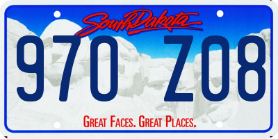 SD license plate 97OZ08