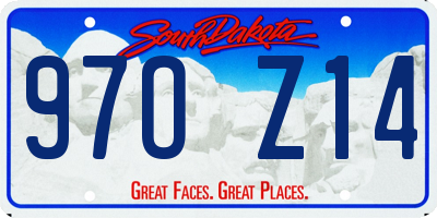 SD license plate 97OZ14