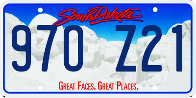 SD license plate 97OZ21