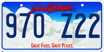SD license plate 97OZ22