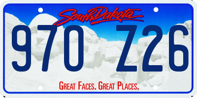 SD license plate 97OZ26