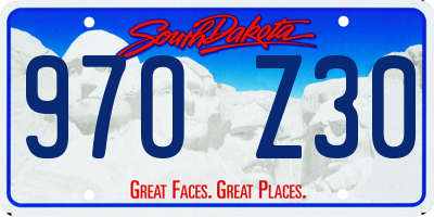 SD license plate 97OZ30