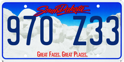 SD license plate 97OZ33