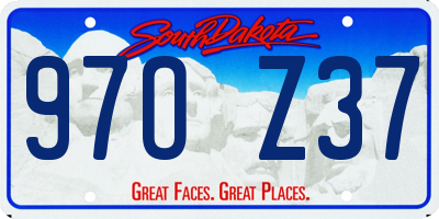 SD license plate 97OZ37