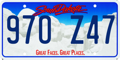SD license plate 97OZ47