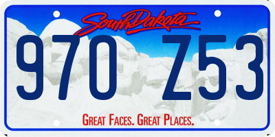 SD license plate 97OZ53